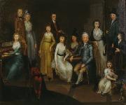unknow artist Eine dreizehnkopfige unbekannte Familie in klassizistischem Innenraum, wohl aus der Ostschweiz Spain oil painting artist